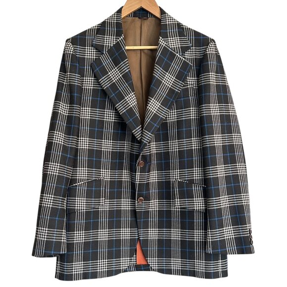 Woodward’s Harrodale Men’s Wool Jacket • Vintage Brown Plaid 90s Style •  Nerdy - Picture 1 of 11